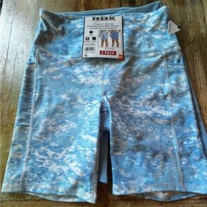 RBX Blue Multi Bike Shorts 2 Pack - NWOT